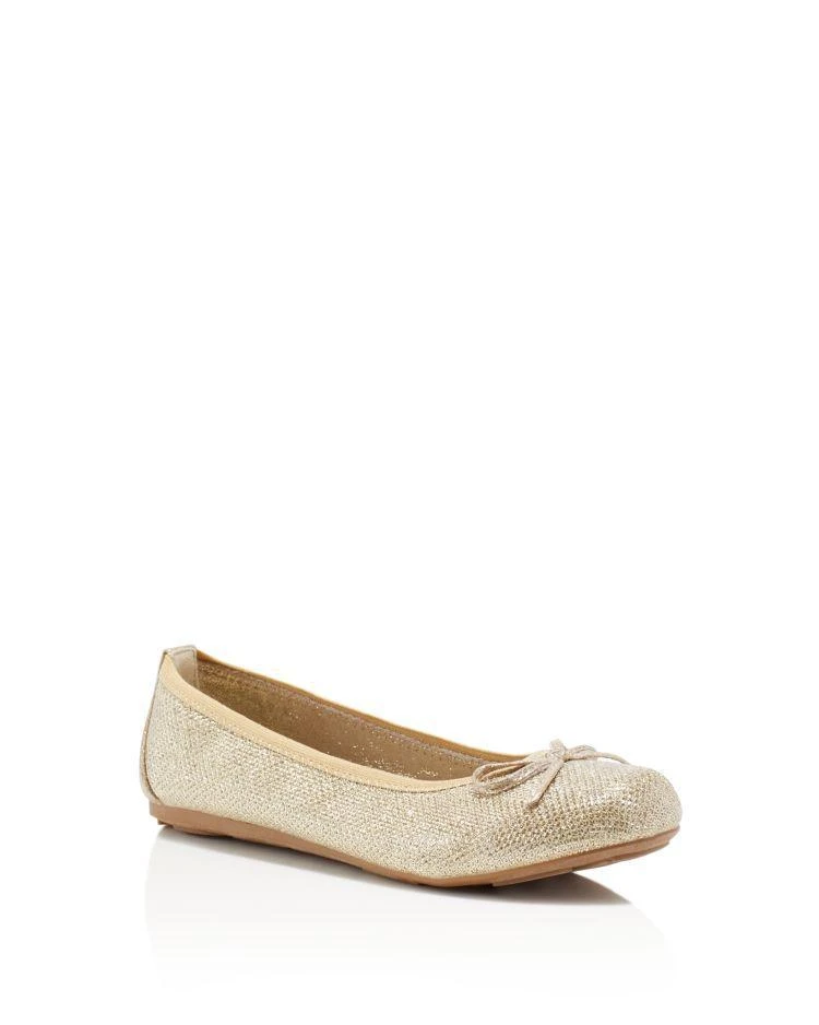 商品Stuart Weitzman|Girls' Fannie Metallic Ballerina Flats - Little Kid, Big Kid,价格¥205,第1张图片