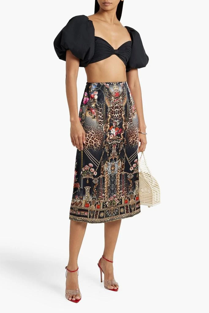商品Camilla|Embellished printed silk crepe de chine skirt,价格¥1355,第2张图片详细描述