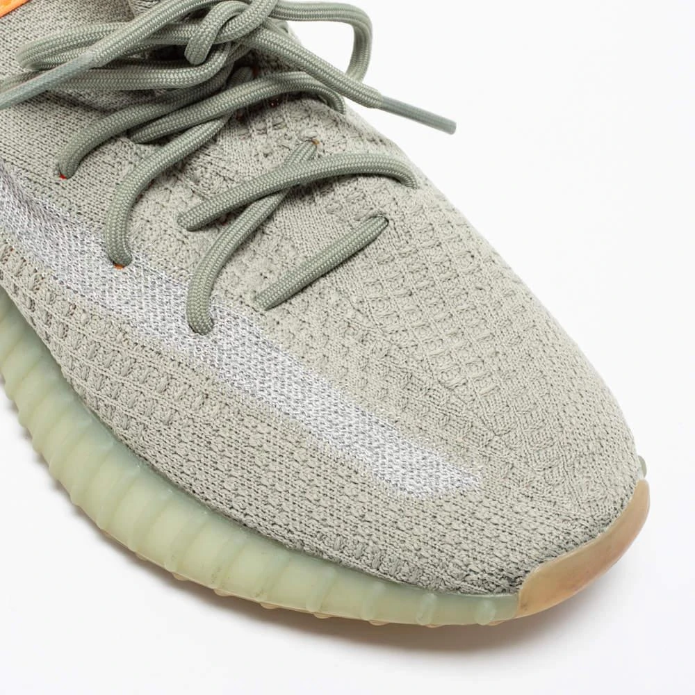 Yeezy x adidas Grey Knit Fabric Boost 350 V2 Desert Sage Reflective Sneakers Size 43 2/3 商品