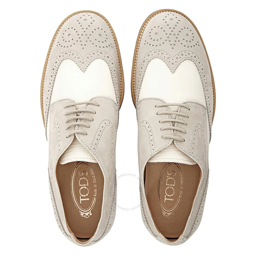 商品Tod's|Men's Perforated Two-Tone Nubuck Oxford Brogues,价格¥1482,第3张图片详细描述