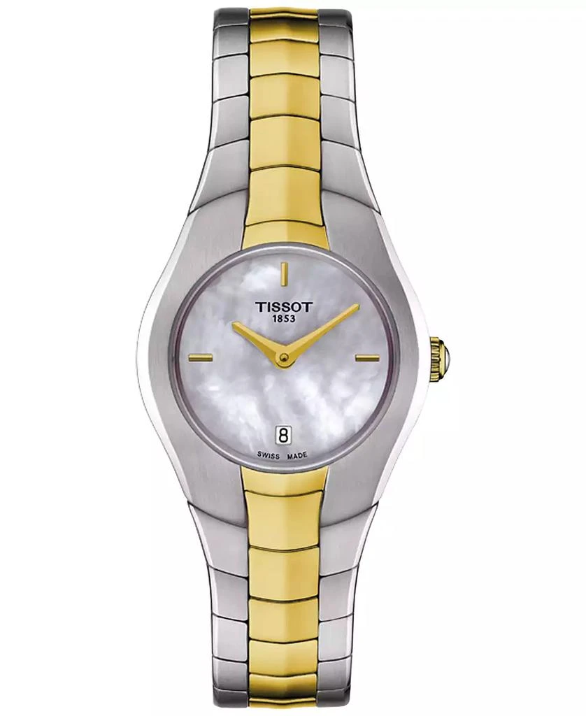 商品Tissot|Women's Swiss T-Round Two-Tone Stainless Steel Bracelet Watch 26mm T0960092211100,价格¥2482,第1张图片