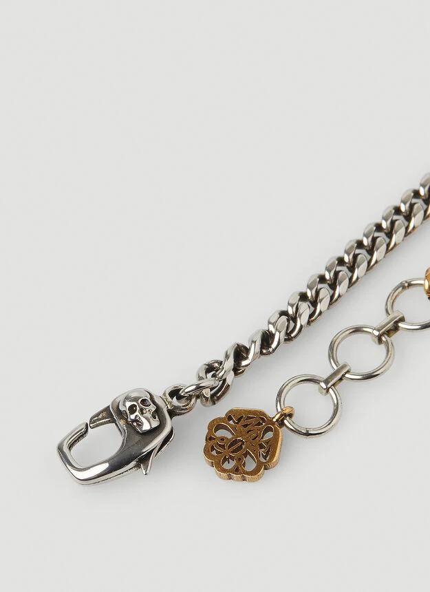 商品Alexander McQueen|Snake Medall Bracelet in Silver,价格¥1707,第4张图片详细描述