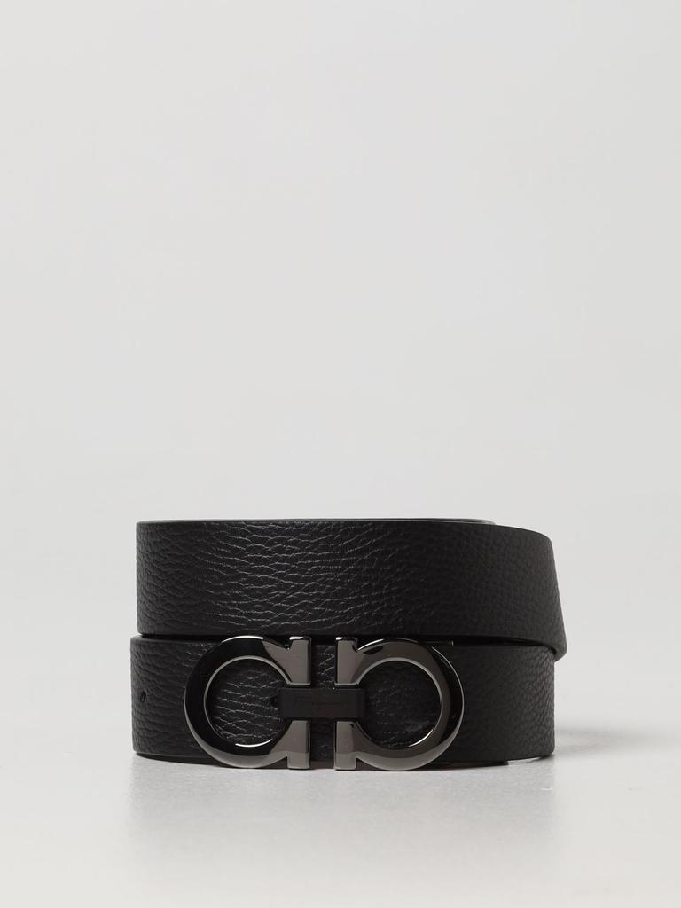Salvatore Ferragamo hammered leather belt商品第1张图片规格展示
