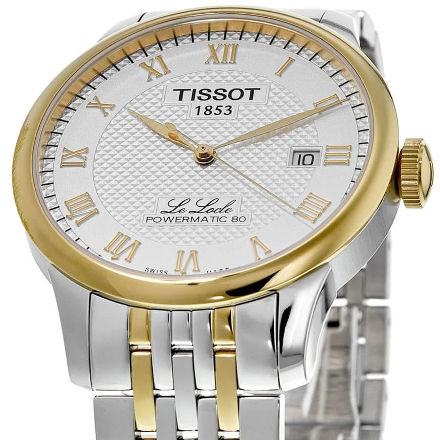 商品Tissot|Le Locle Powermatic 80 Silver Dial Two-Tone Men's Watch T006.407.22.033.01,价格¥5074,第2张图片详细描述