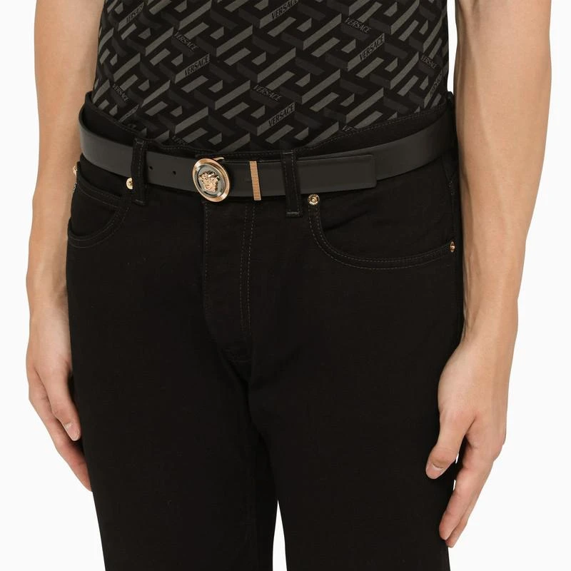 商品Versace|Black leather Medusa belt,价格¥3655,第2张图片详细描述