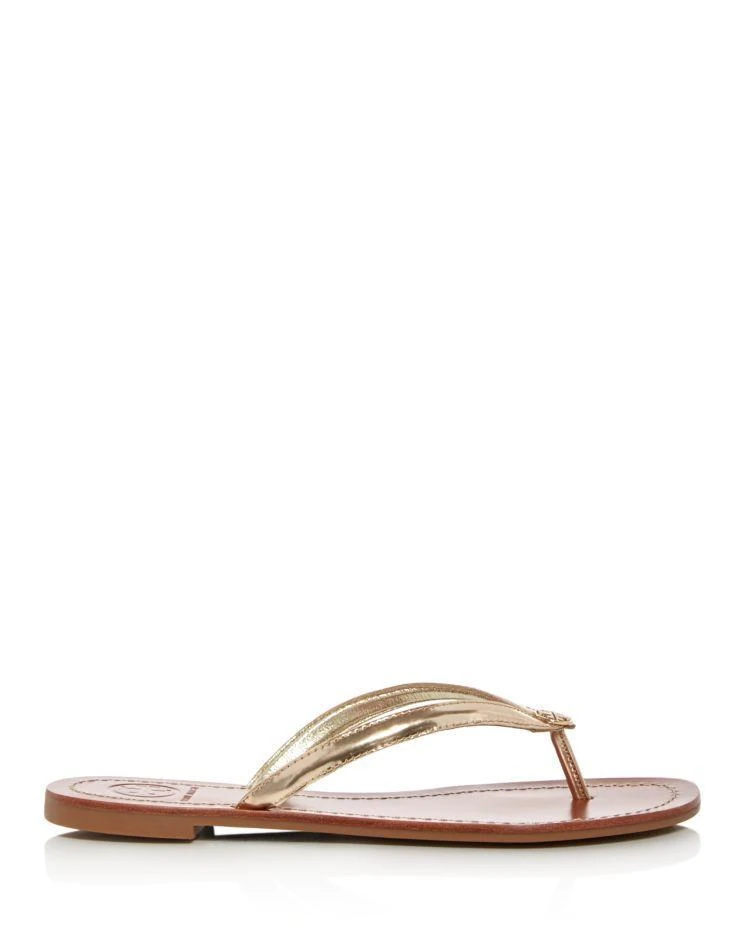 商品Tory Burch|Women's Terra Leather Flip-Flops,价格¥655,第3张图片详细描述