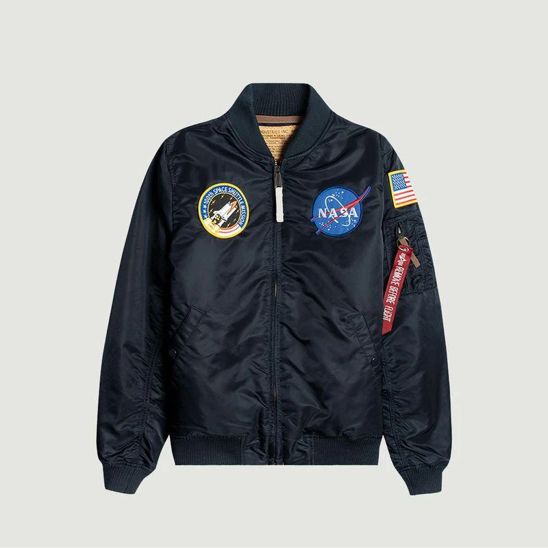 商品Alpha Industries|Alpha Industries x NASA MA-1 VF zipped jacket Repl. blue Alpha Industries,价格¥1678,第1张图片