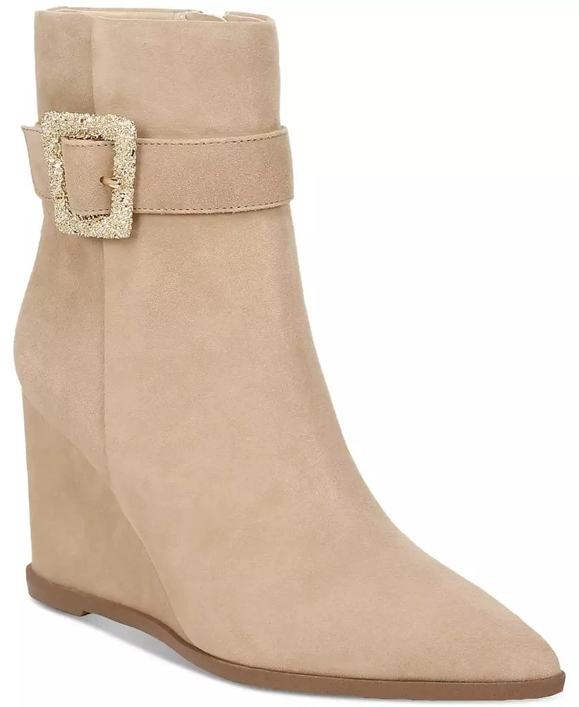 商品Sam Edelman|Women's Weslie Buckled Wedge Booties,价格¥896,第1张图片