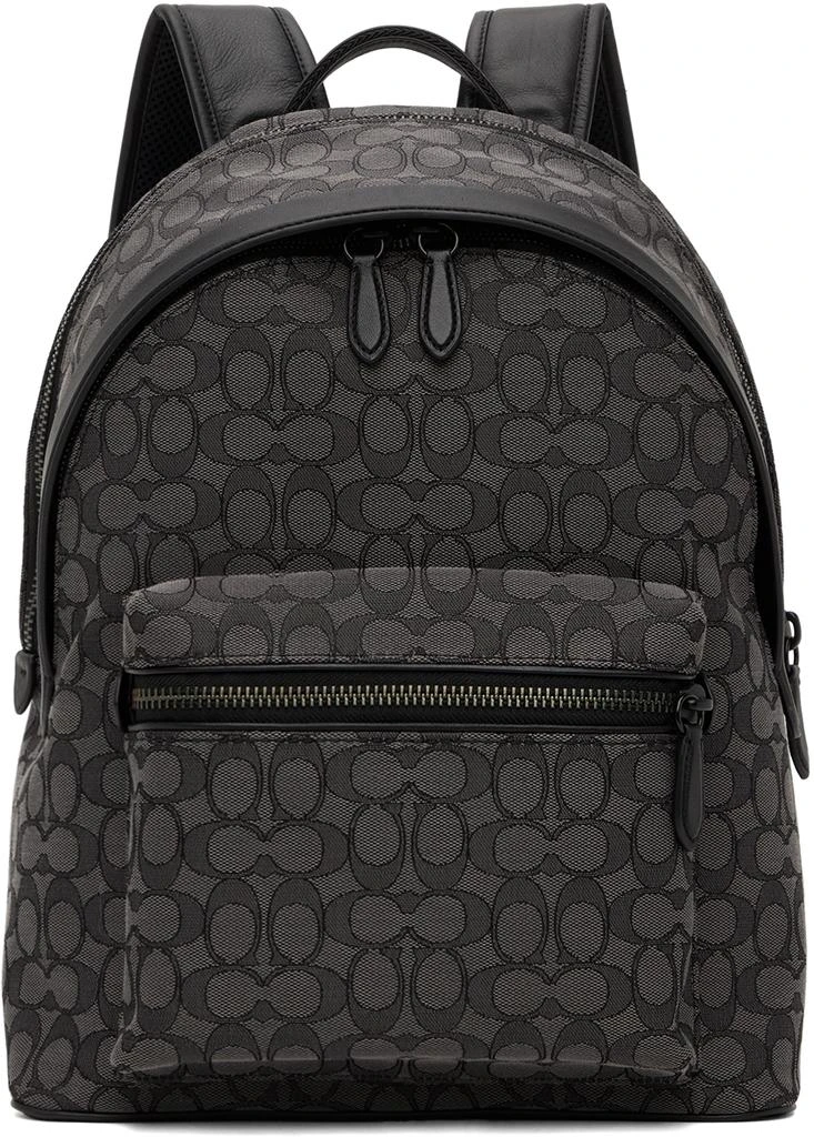 商品Coach|Black & Gray Charter Backpack,价格¥2127,第1张图片