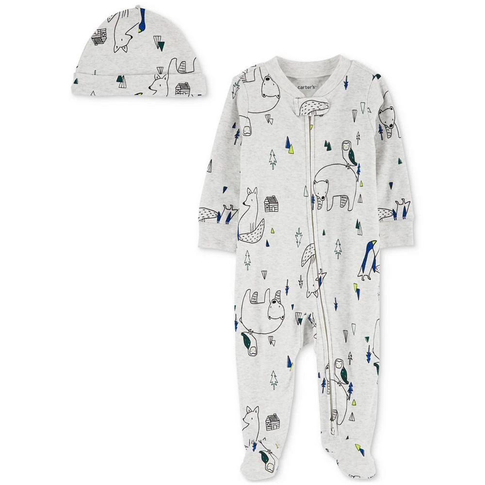 商品Carter's|Baby Boys 2-Pc. Printed Sleep & Play Footed Pajamas Set,价格¥103,第1张图片