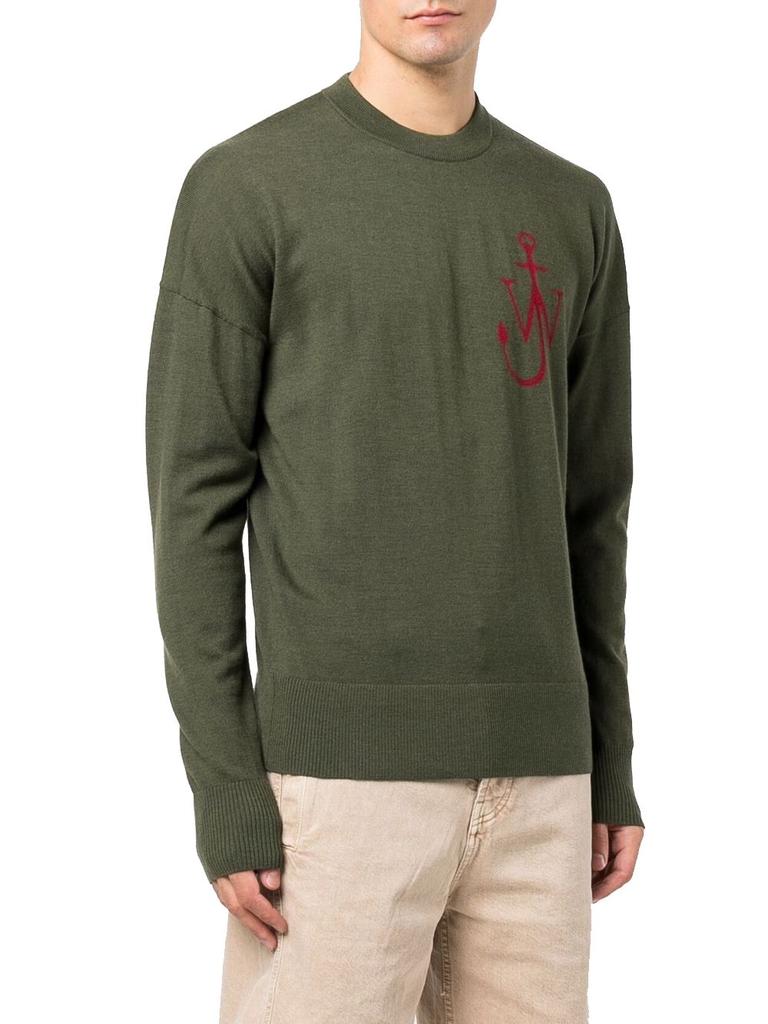 J.W. Anderson Men's  Green Wool Sweater商品第2张图片规格展示