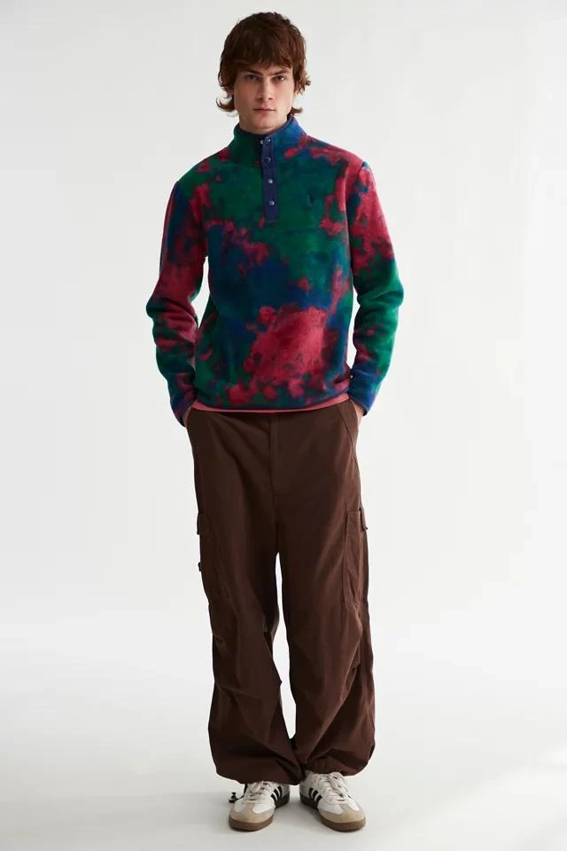 商品Ralph Lauren|Polo Ralph Lauren Tie-Dye Fleece Quarter Snap Pullover Sweatshirt,价格¥937,第2张图片详细描述