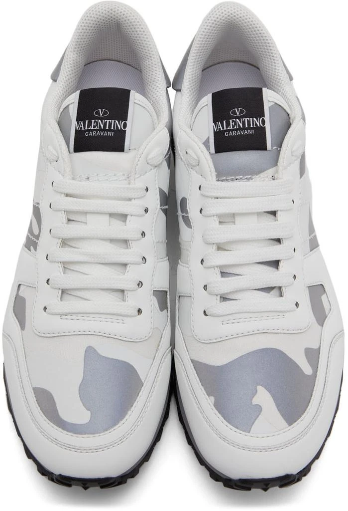 商品Valentino|White Camo Rockrunner Sneakers,价格¥4499,第5张图片详细描述
