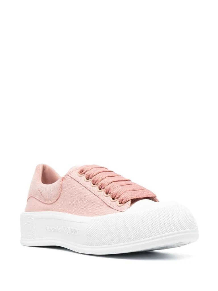 商品Alexander McQueen|ALEXANDER MCQUEEN WOMEN DECK LACE UP PLIMSOLL SNEAKERS,价格¥2359,第3张图片详细描述