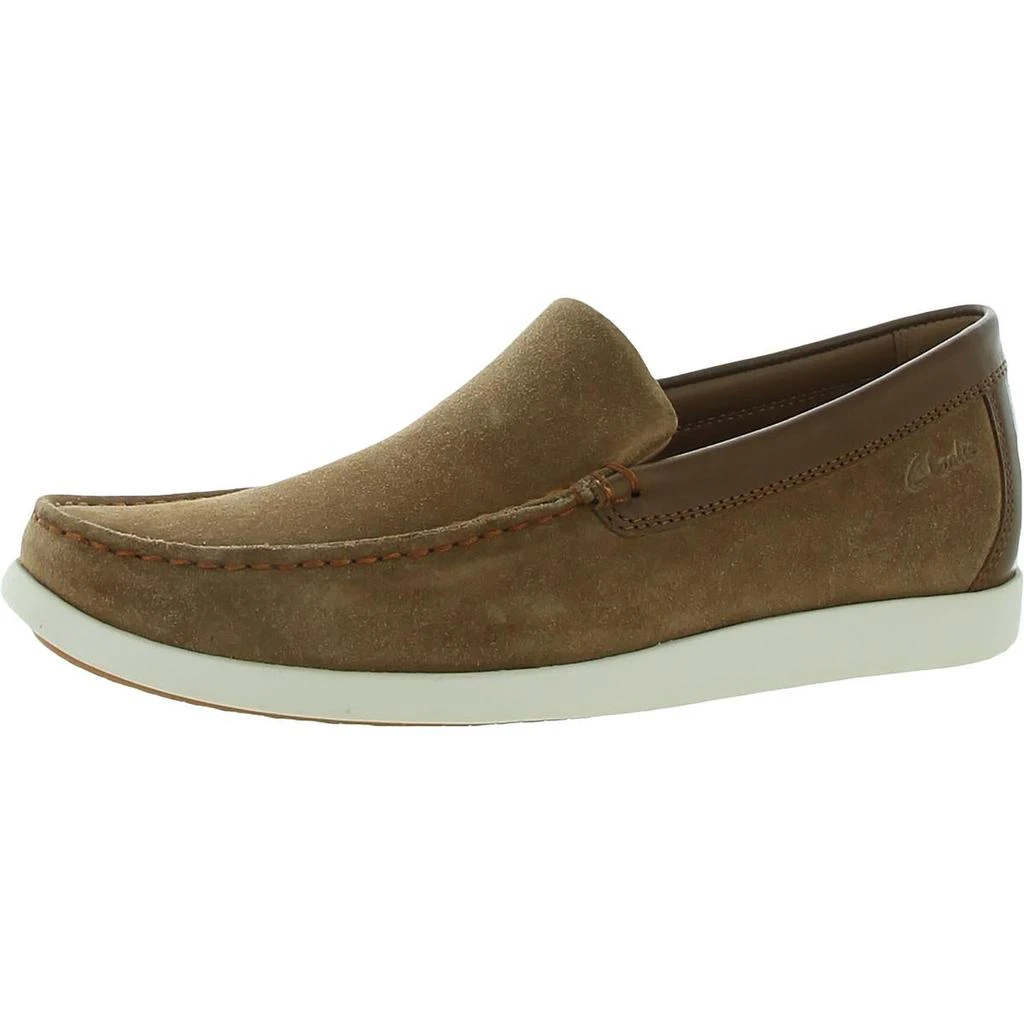 商品Clarks|Unstructured by Clarks Ferius Creek Men's Leather Slip On Moccasin Loafers,价格¥162,第1张图片