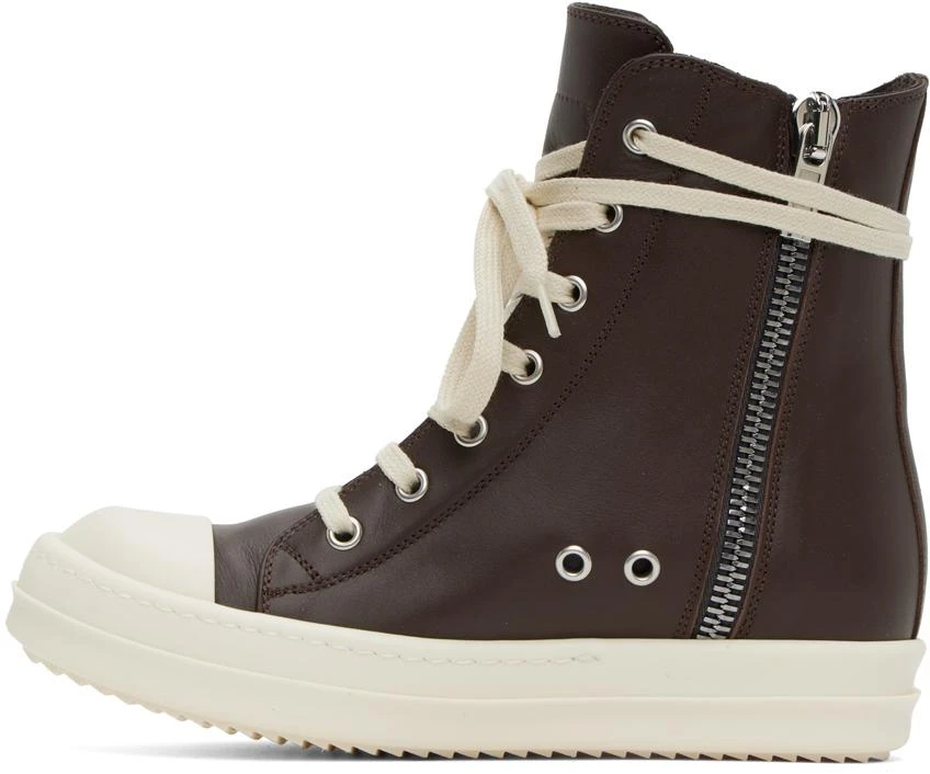 商品Rick Owens|Brown High Sneakers,价格¥4608,第3张图片详细描述