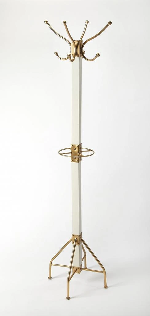 商品Homezia|Logan Square White & Gold Coat Rack Tree,价格¥3296,第4张图片详细描述