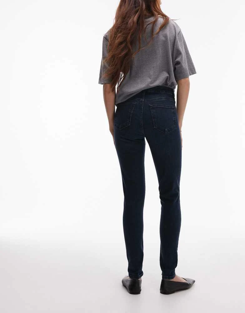 商品Topshop|Topshop Jamie high rise skinny jean in blue black,价格¥417,第3张图片详细描述