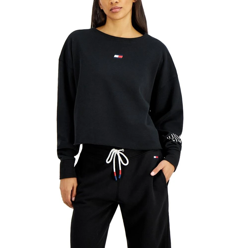 商品Tommy Hilfiger|Women's Fleece Cropped Sweatshirt,价格¥223,第2张图片详细描述