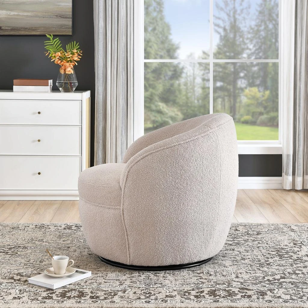 商品Streamdale Furniture|Streamdale 360 Swivel Teddy Sherpa Barrel Chair,价格¥4987,第2张图片详细描述