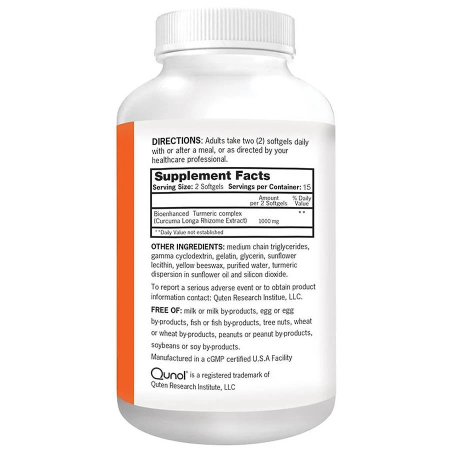 Qunol姜黄素软胶囊 1000mg 30粒 商品
