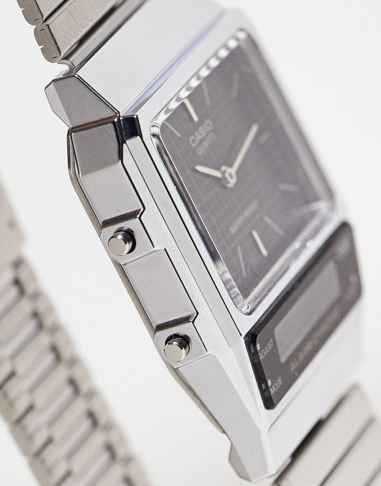 商品Casio|Casio vintage style watch with grid face in black Exclusive at ASOS,价格¥396,第6张图片详细描述