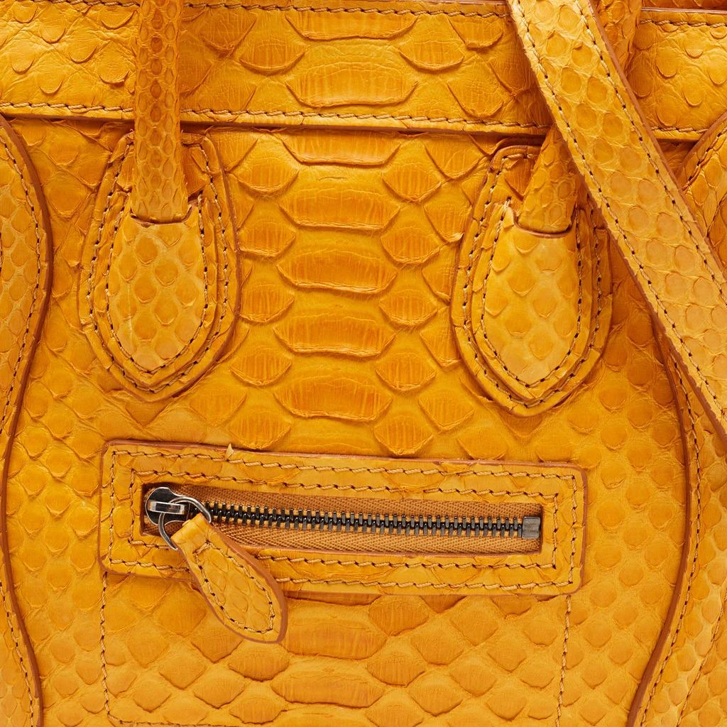 商品[二手商品] Celine|Celine Mustard Python Nano Luggage Tote,价格¥9585,第5张图片详细描述