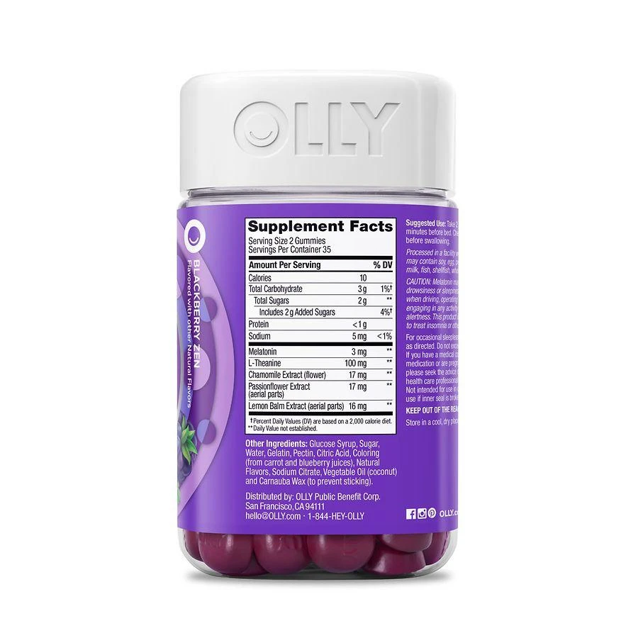 商品OLLY|Sleep Gummies Blackberry Zen,价格¥132,第5张图片详细描述