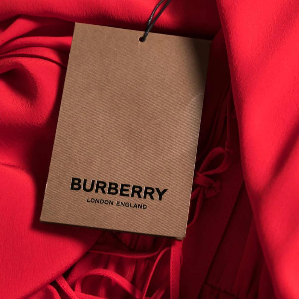 Burberry Red Silk Button Down Maxi Dress S 商品