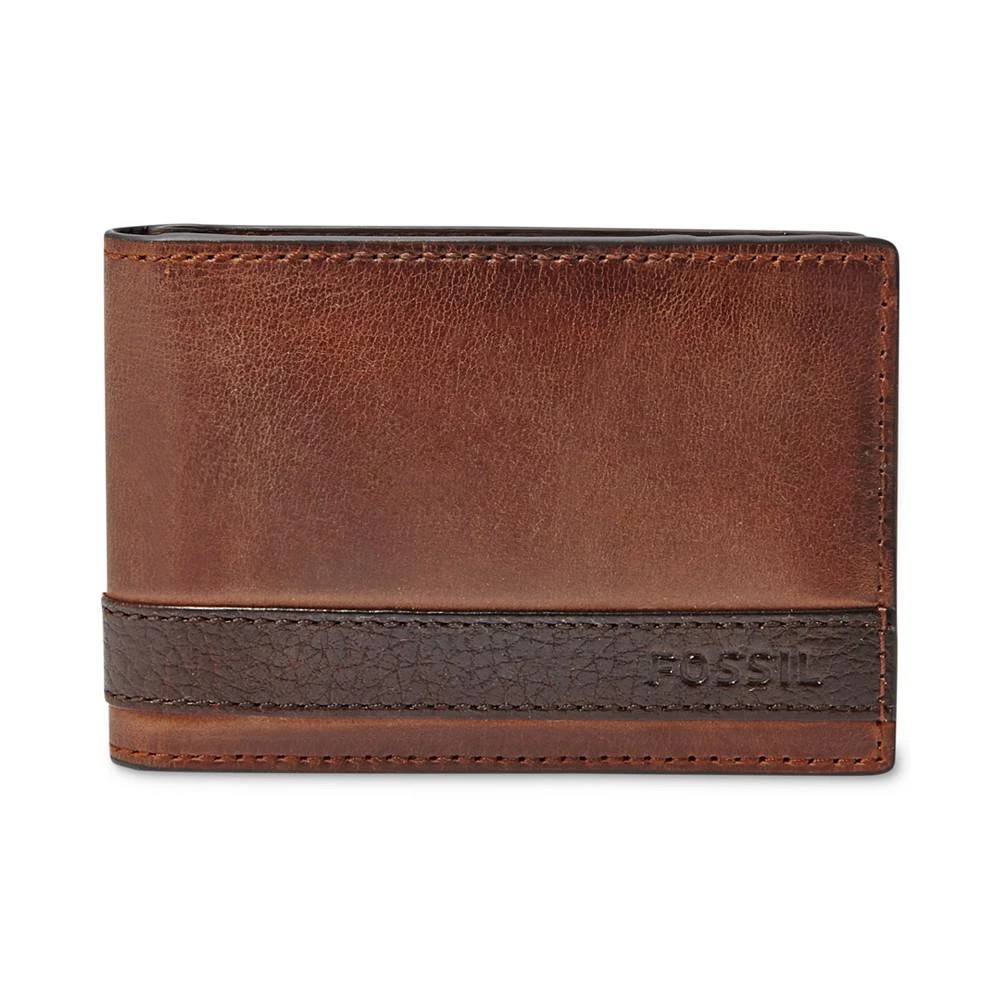 商品Fossil|Men's Leather Quinn Money Clip Bifold Wallet,价格¥368,第1张图片