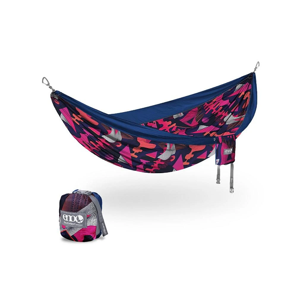 商品ENO|DoubleNest Hammock - Lightweight, Portable, 1 to 2 Person Hammock - For Camping, Hiking, Backpacking, Travel, a Festival, or the Beach - Synthwave/Sapphire,价格¥632,第1张图片