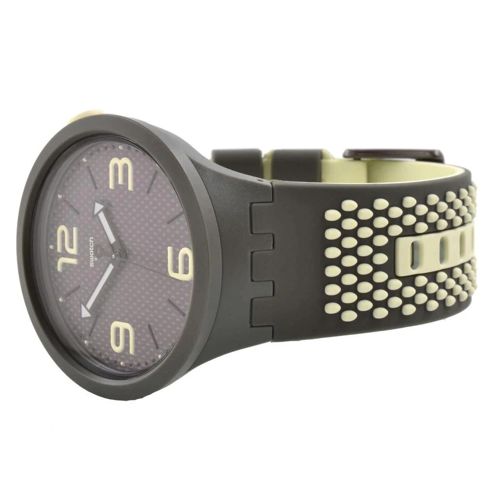 商品Swatch|Swatch Men's Watch - Big Bold Bbblanco Swiss Quartz Olive Dial Rubber Strap | SO27M102,价格¥819,第2张图片详细描述