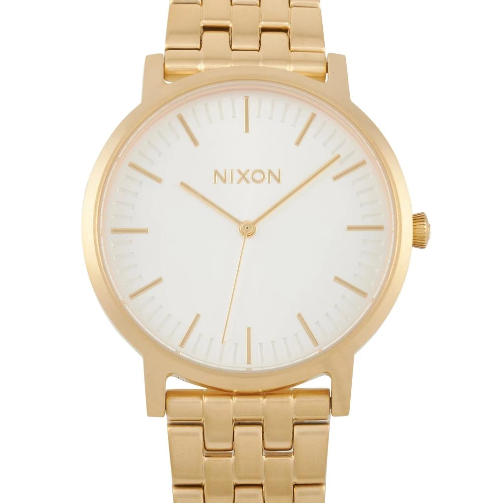 商品Nixon|Nixon Porter 40mm All Gold/White Sunray Stainless Steel Watch A1057-2443,价格¥899,第1张图片