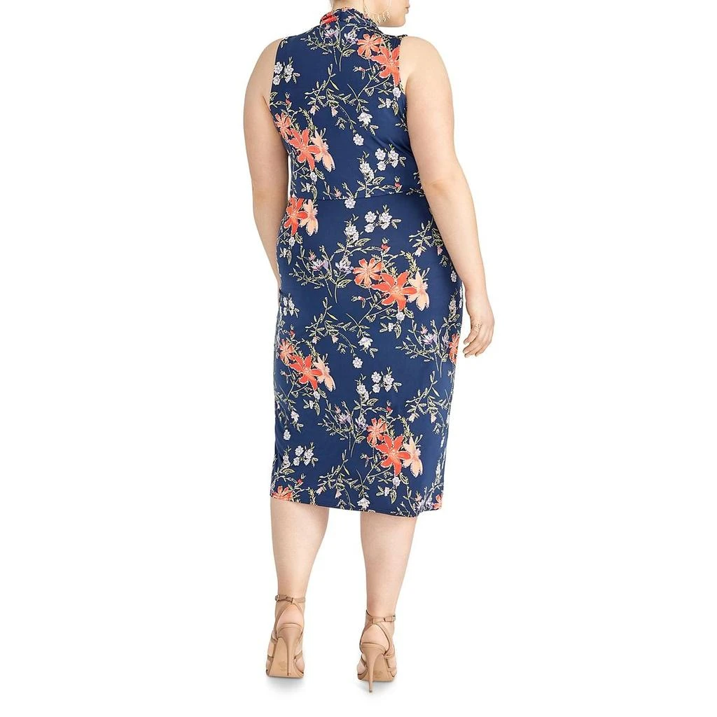 商品RACHEL Rachel Roy|Plus Womens Floral Print Surplice Midi Dress,价格¥410,第2张图片详细描述