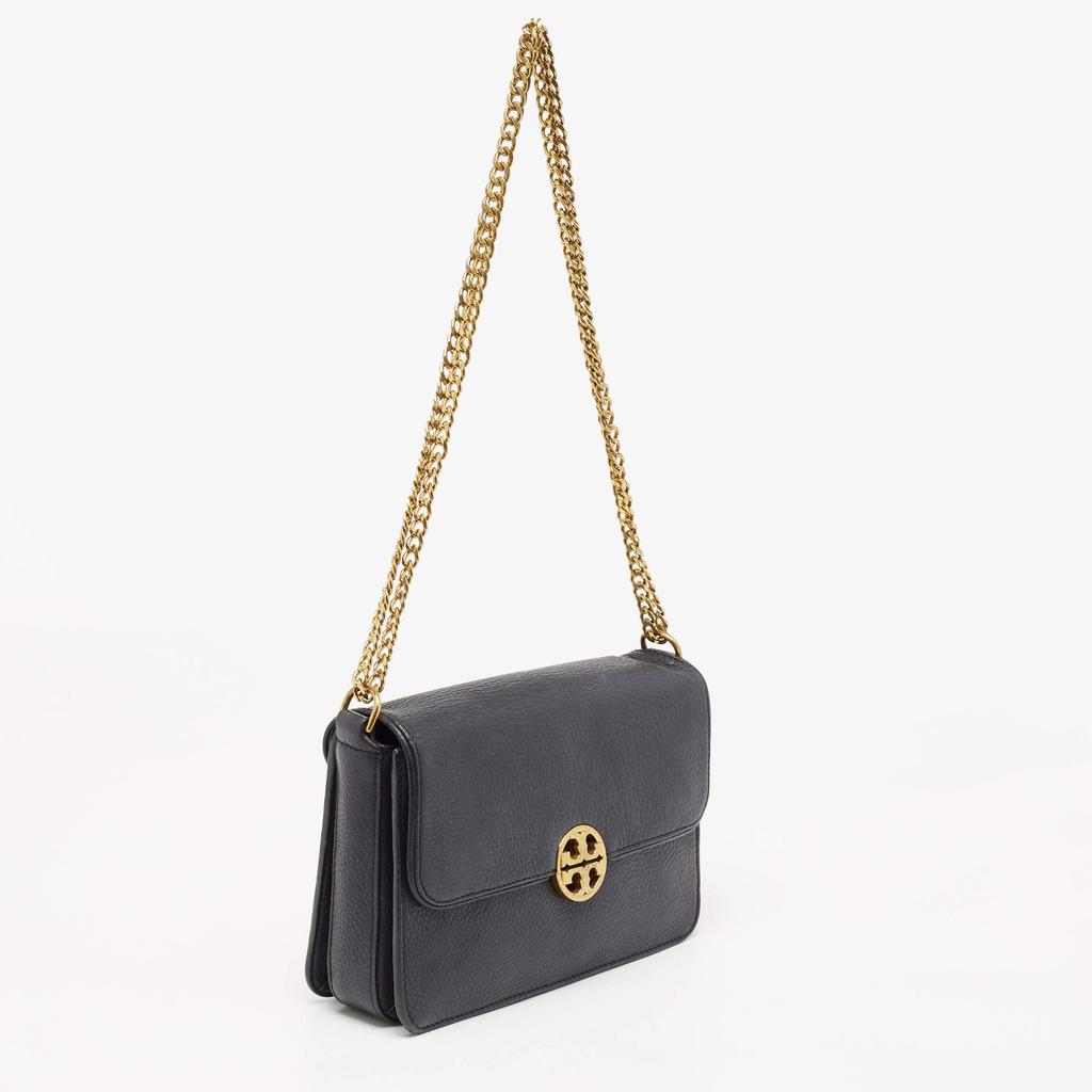 Tory Burch Black Leather Chelsea Chain Shoulder Bag商品第3张图片规格展示