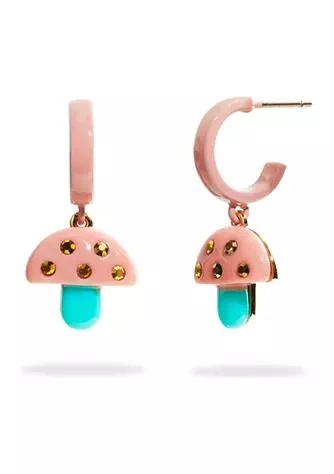 商品Coach|Mushroom Charm Huggie Earrings,价格¥294,第1张图片