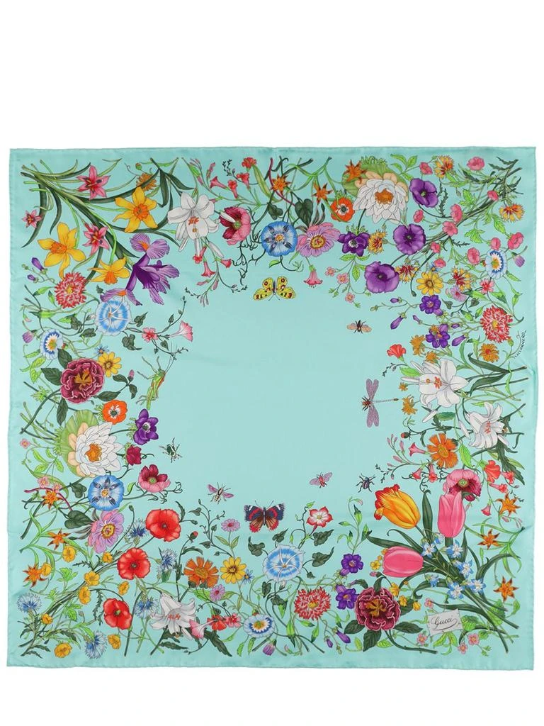 商品Gucci|Flora Printed Silk Scarf,价格¥3757,第1张图片