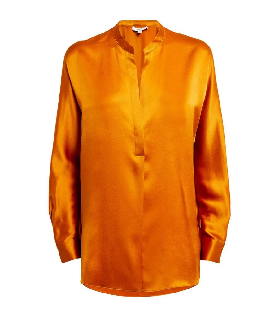 商品Vince|Silk Band Collar Blouse,价格¥1625,第1张图片