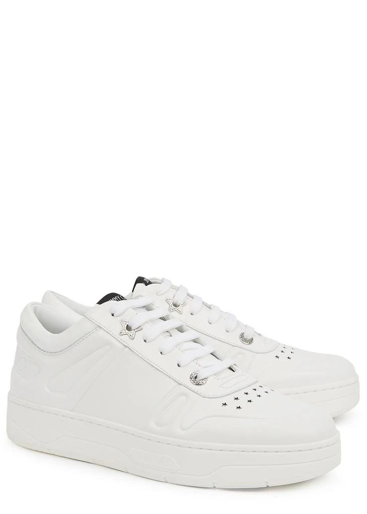 商品Jimmy Choo|Hawaii/F white leather sneakers,价格¥1888,第2张图片详细描述