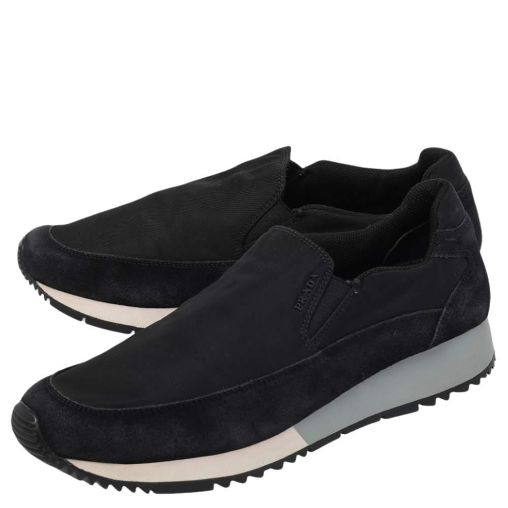 Prada Sport Black Suede And Nylon Slip On Sneakers Size 40商品第4张图片规格展示