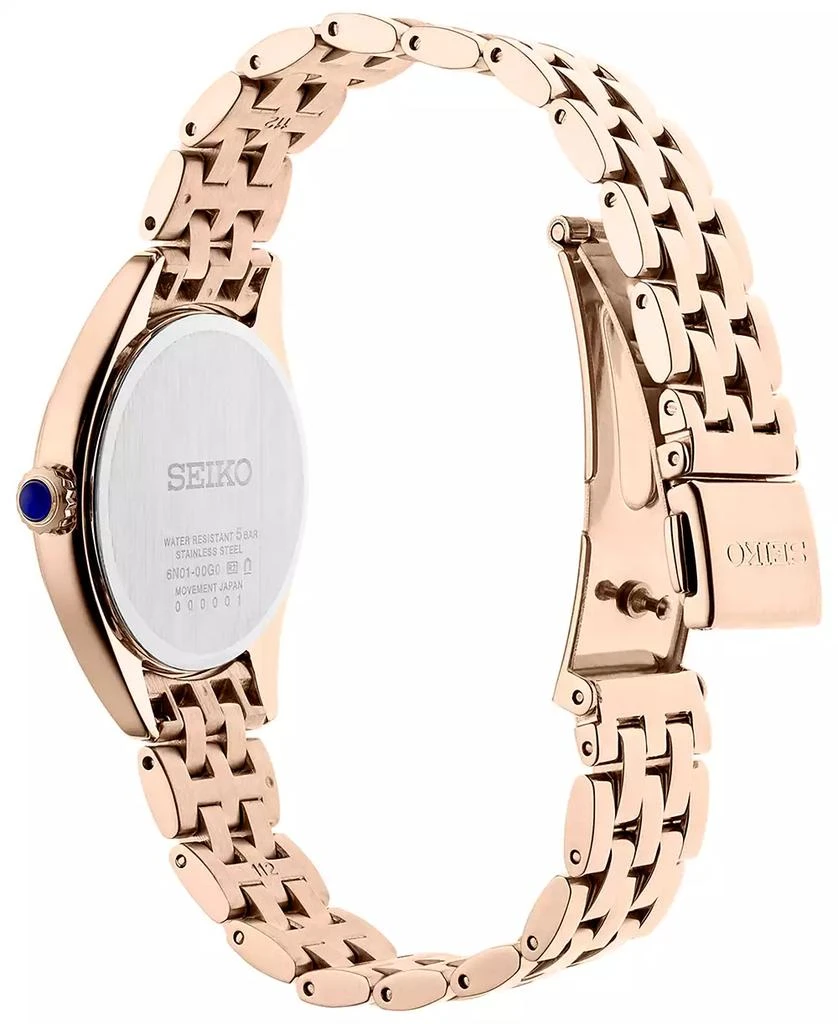 商品Seiko|Women's Rose Gold-Tone Stainless Steel Bracelet Watch 29mm,价格¥2062,第3张图片详细描述