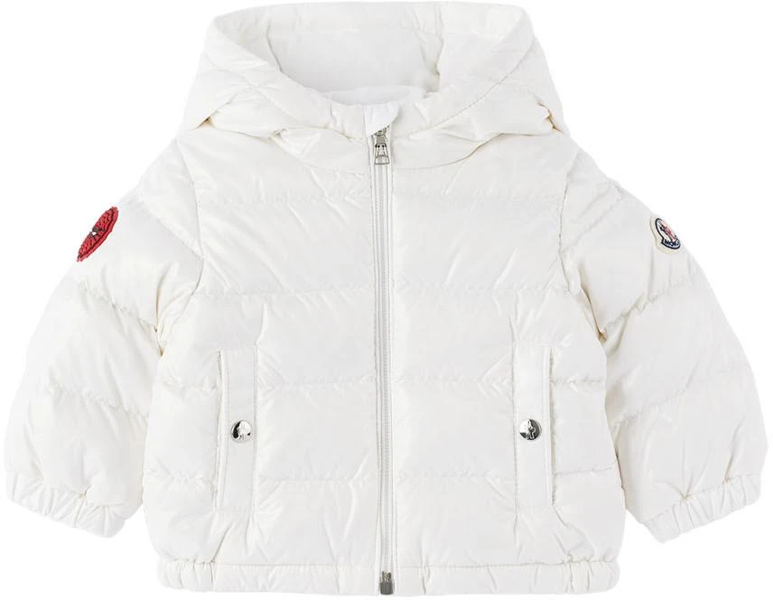 商品Moncler|Baby White Narzin Spider-Man Down Jacket,价格¥5522,第1张图片