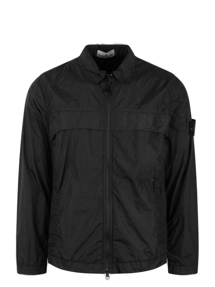 商品Stone Island|Stone Island Crinkle Reps Zipped Shirt Jacket,价格¥3816,第1张图片