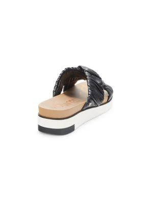 商品Sam Edelman|Aida Ruched Crossover Leather Sandals,价格¥113,第3张图片详细描述