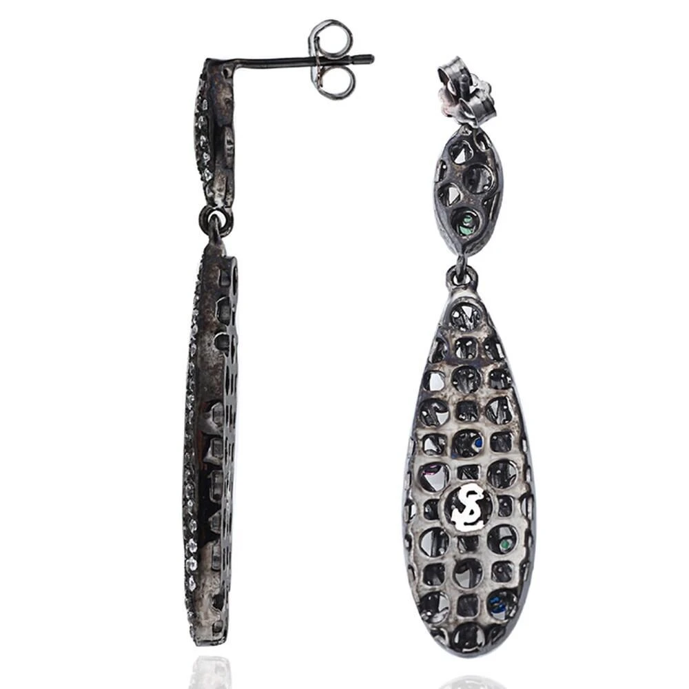 商品Suzy Levian|Suzy Levian Pave Cubic Zirconia Sterling Silver Earrings,价格¥1147,第2张图片详细描述