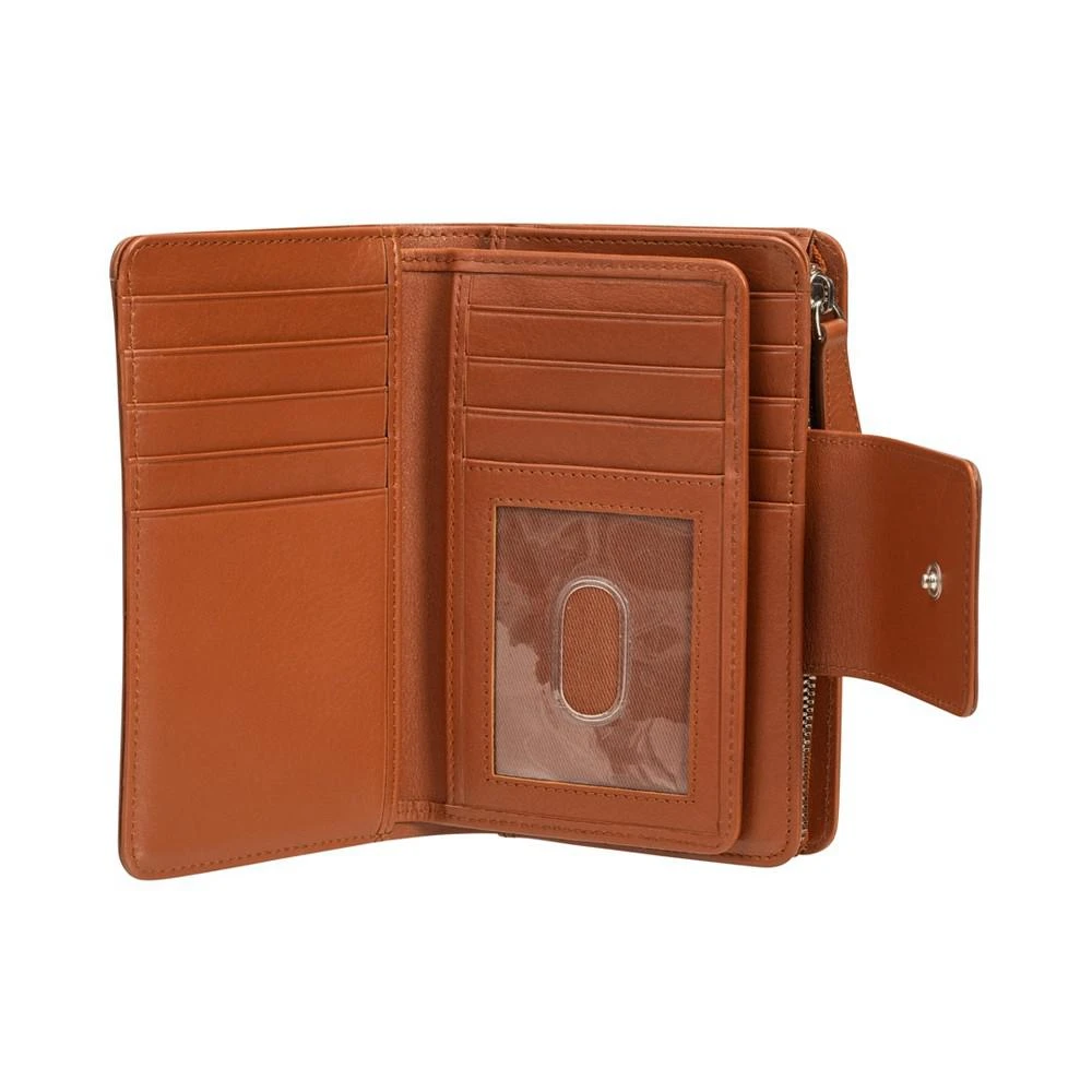 商品Mancini Leather Goods|Women's Croco Collection RFID Secure Mini Clutch Wallet,价格¥698,第4张图片详细描述