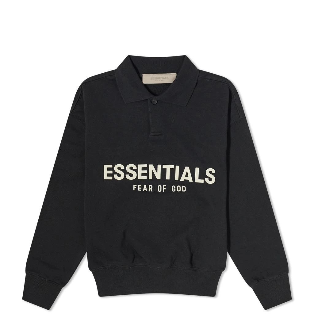 商品Essentials|FEAR OF GOD ESSENTIALS Kids Logo Long Sleeve Polo - Stretch Limo,价格¥364,第1张图片