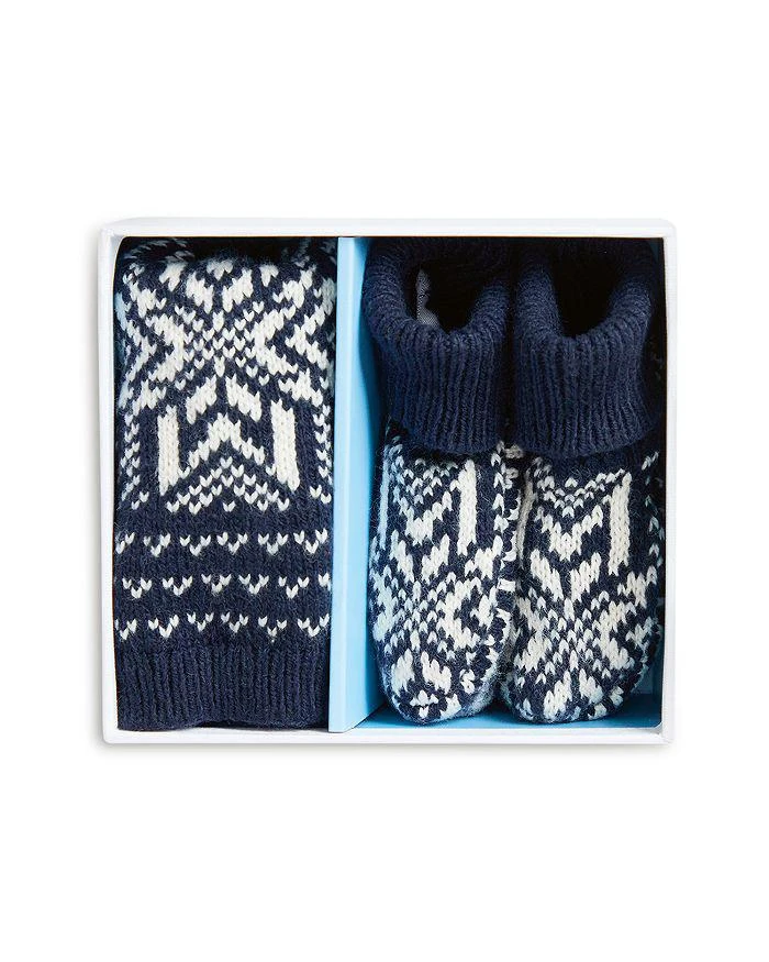 商品Ralph Lauren|Polo Boys' Snowflake Cotton-Blend Hat & Bootie Set - Baby,价格¥537,第1张图片详细描述