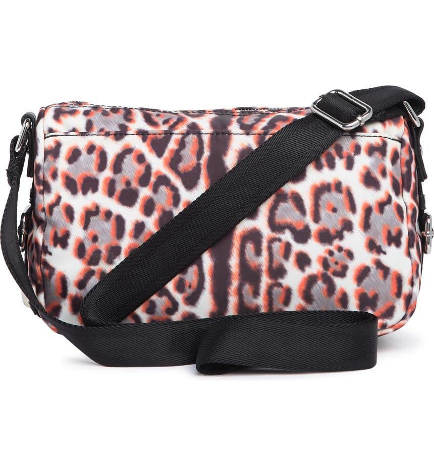 Sussex Leopard Print Nylon Crossbody Bag商品第3张图片规格展示