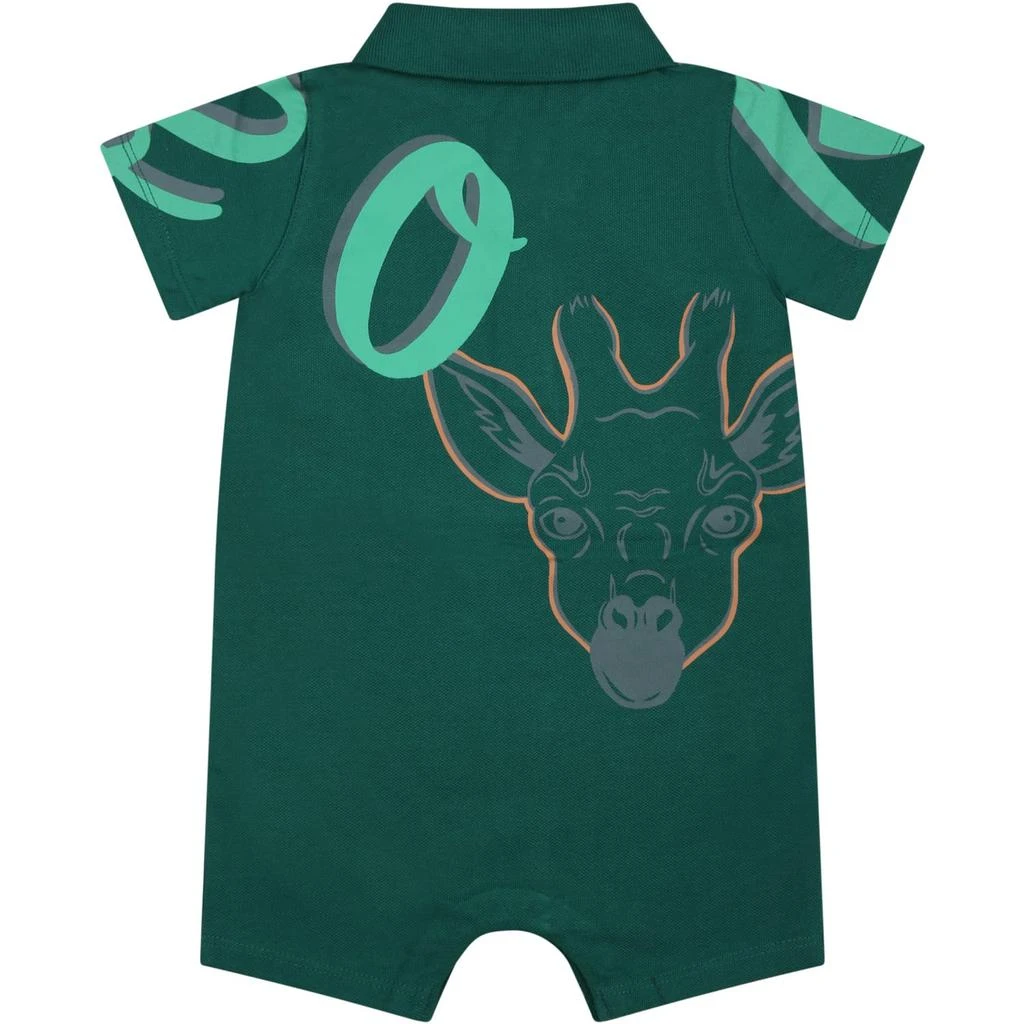 商品Kenzo|Kenzo Kids Green Romper For Baby Boy With Tiger,价格¥846,第2张图片详细描述